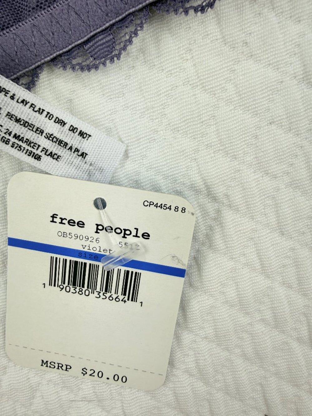 NWT Free People Galloon Lace Halter Bra.Violet Size XL - Picture 4 of 9